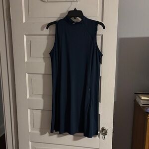 Tee Time Teal Sleeveless Athletic Golf Dress